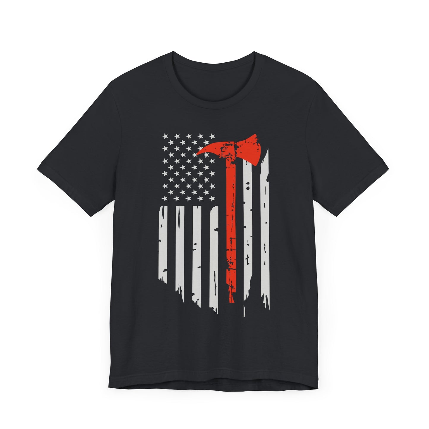 Firefighter Thin Red Line Flag Axe Tshirt, Fire Department Tee, First Responder Shirt, Firefighter Support Apparel, Fireman Gift