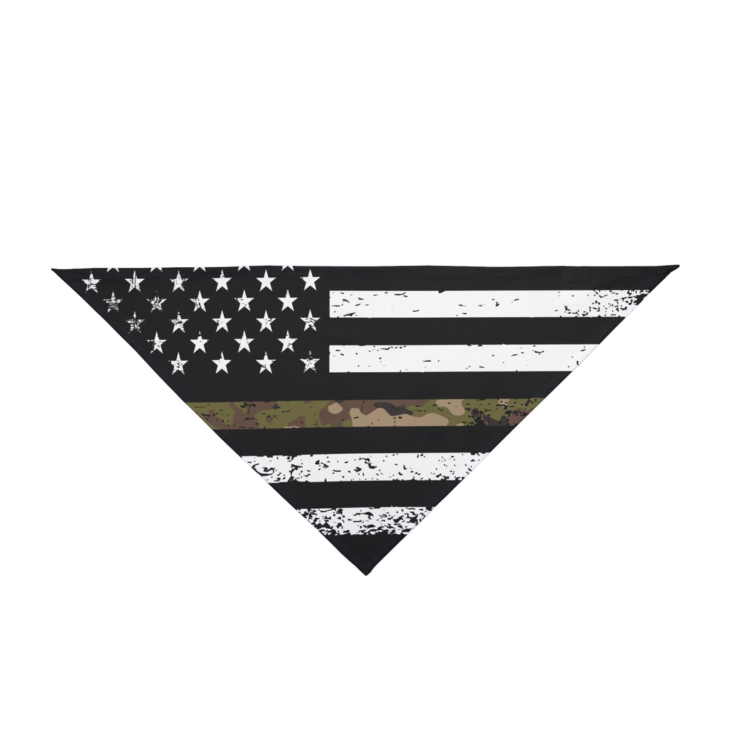 image Thin Camo Green Line Dog Bandana