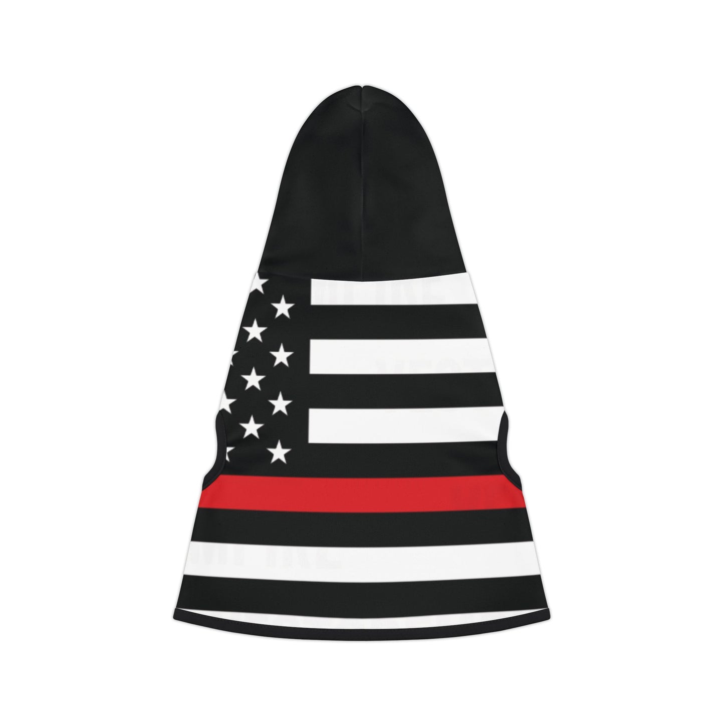 Thin Red Line Firefighter Support Pet Hoodie, Fireman K9 Jacket, First Responder Dog Sweater, Fire Department Dog Hoodie, Firefighter Rescue