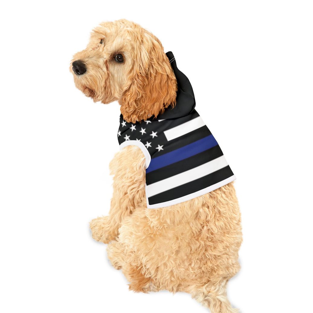 Thin Blue Line Flag Dog Hoodie