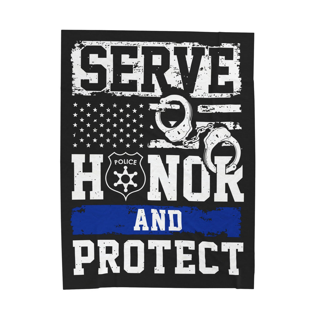image Serve Honor Protect Law Enforcement Plush Blanket
