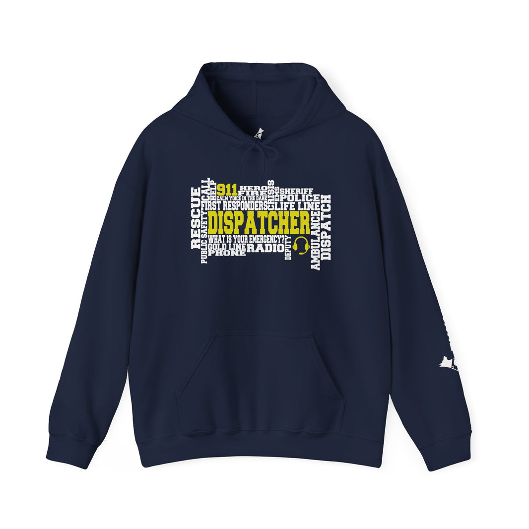 image Dispatcher Word Cloud Hoodie – Thin Yellow Line Edition