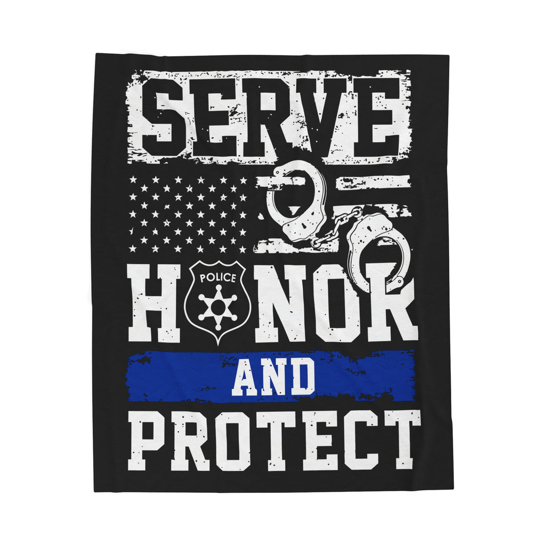 image Serve Honor Protect Law Enforcement Plush Blanket