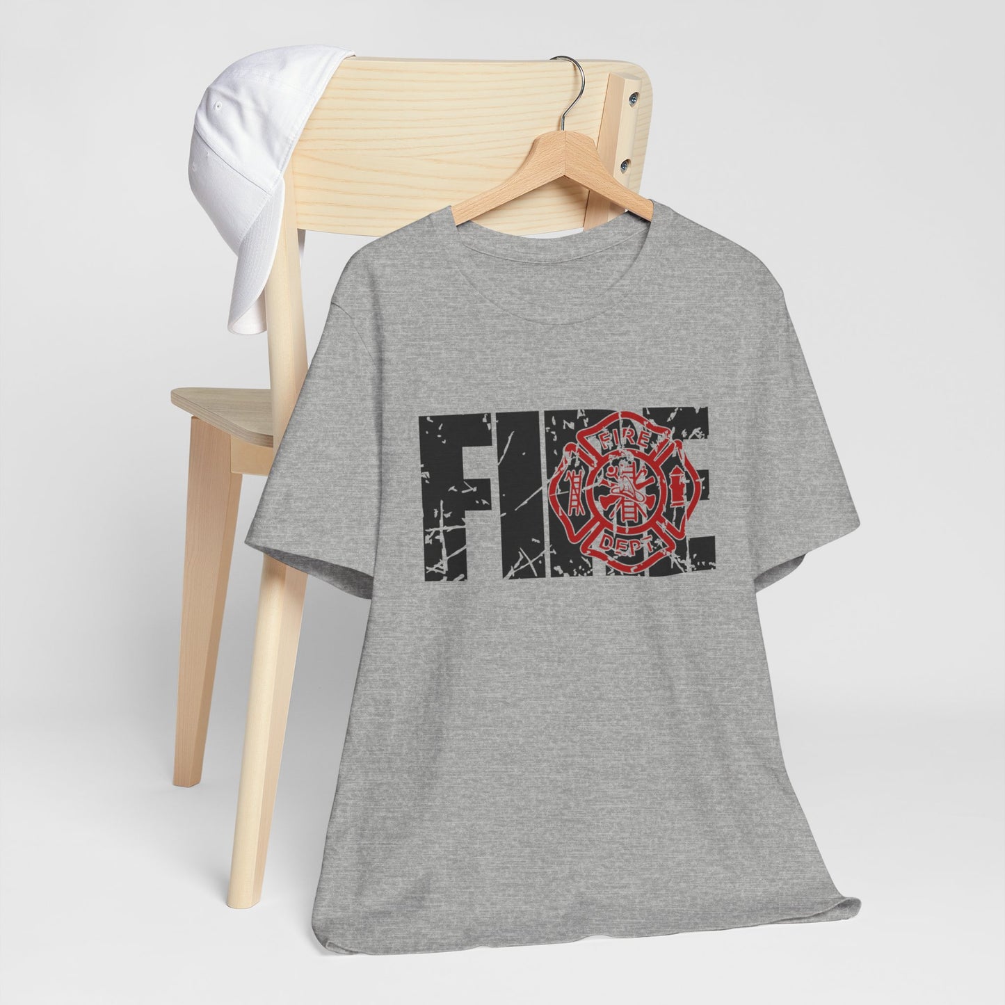 Firefighter Maltese Cross Unisex Tee, Thin Red Line Shirt, Firefighter Gifts, First Responder Apparel, Firefighter Proud T-Shirt