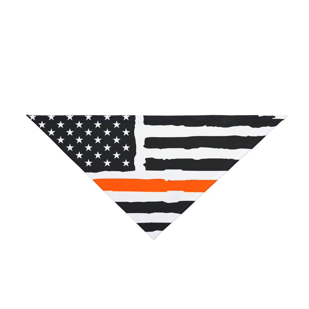 Thin Orange Line Flag Dog Bandana