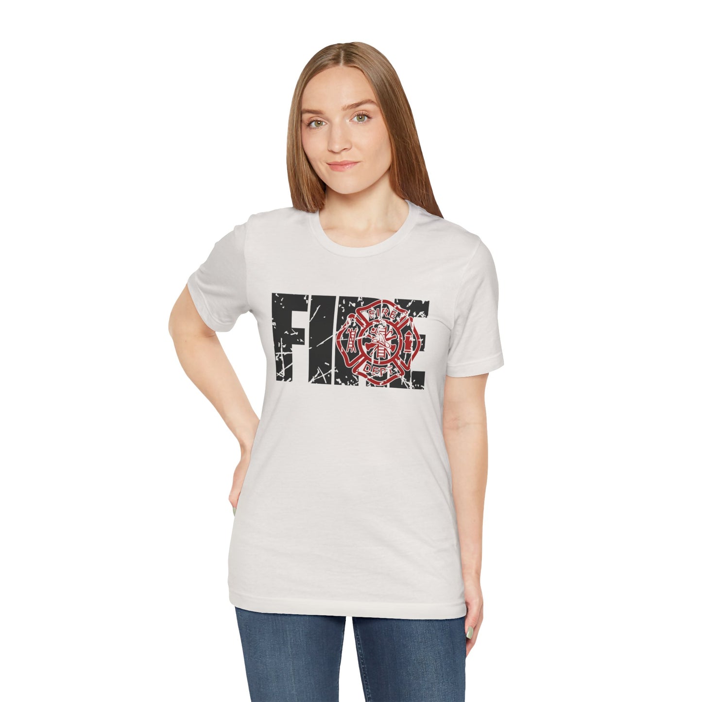 Firefighter Maltese Cross Unisex Tee, Thin Red Line Shirt, Firefighter Gifts, First Responder Apparel, Firefighter Proud T-Shirt