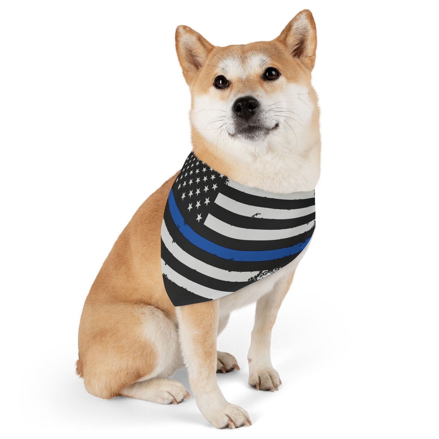 Thin Blue Line Flag Dog Bandana | I Heart Law Enforcement | Back the Blue Accessories | Support Police K9 | Police Officer Gift