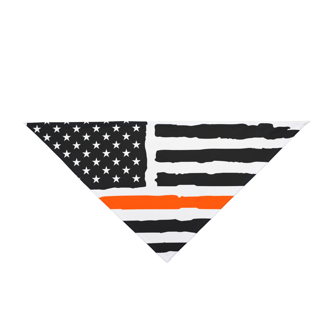 image Thin Orange Line Flag Dog Bandana