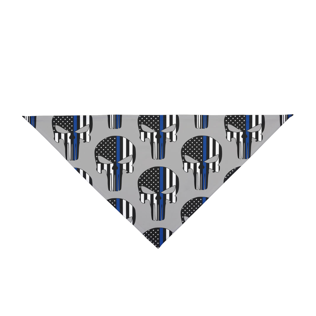 image Punisher Thin Blue Line Flag Dog Bandana