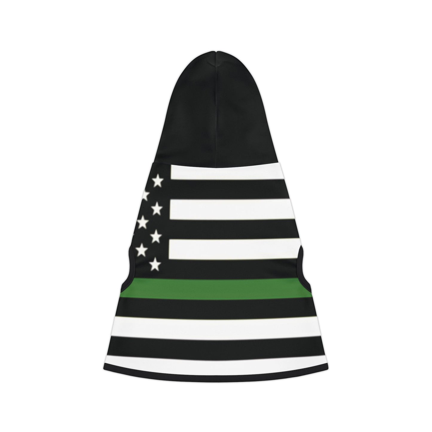 Thin Green Line Flag Pet Hoodie for Federal Agents, Support Our Border Patrol Sweatshirt, Border Agent K9 Jacket, Patriotic Dog Apparel,
