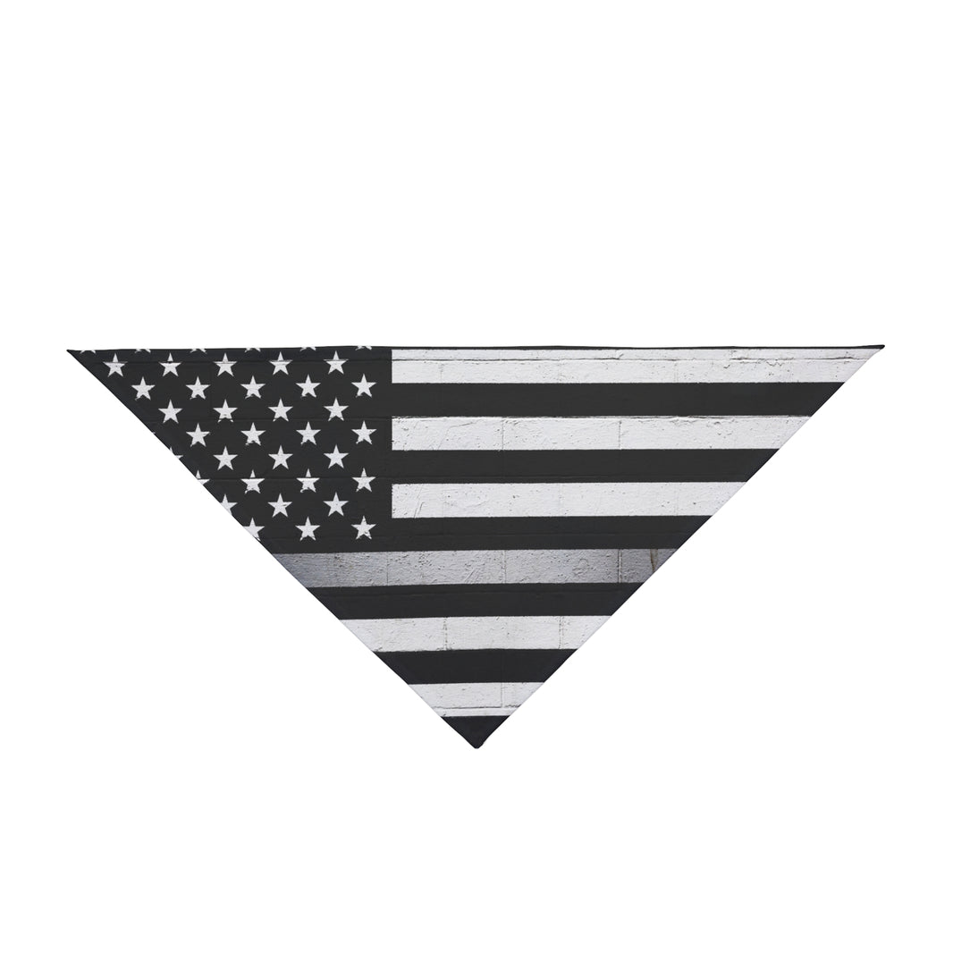 image Thin Silver Line Flag Dog Bandana