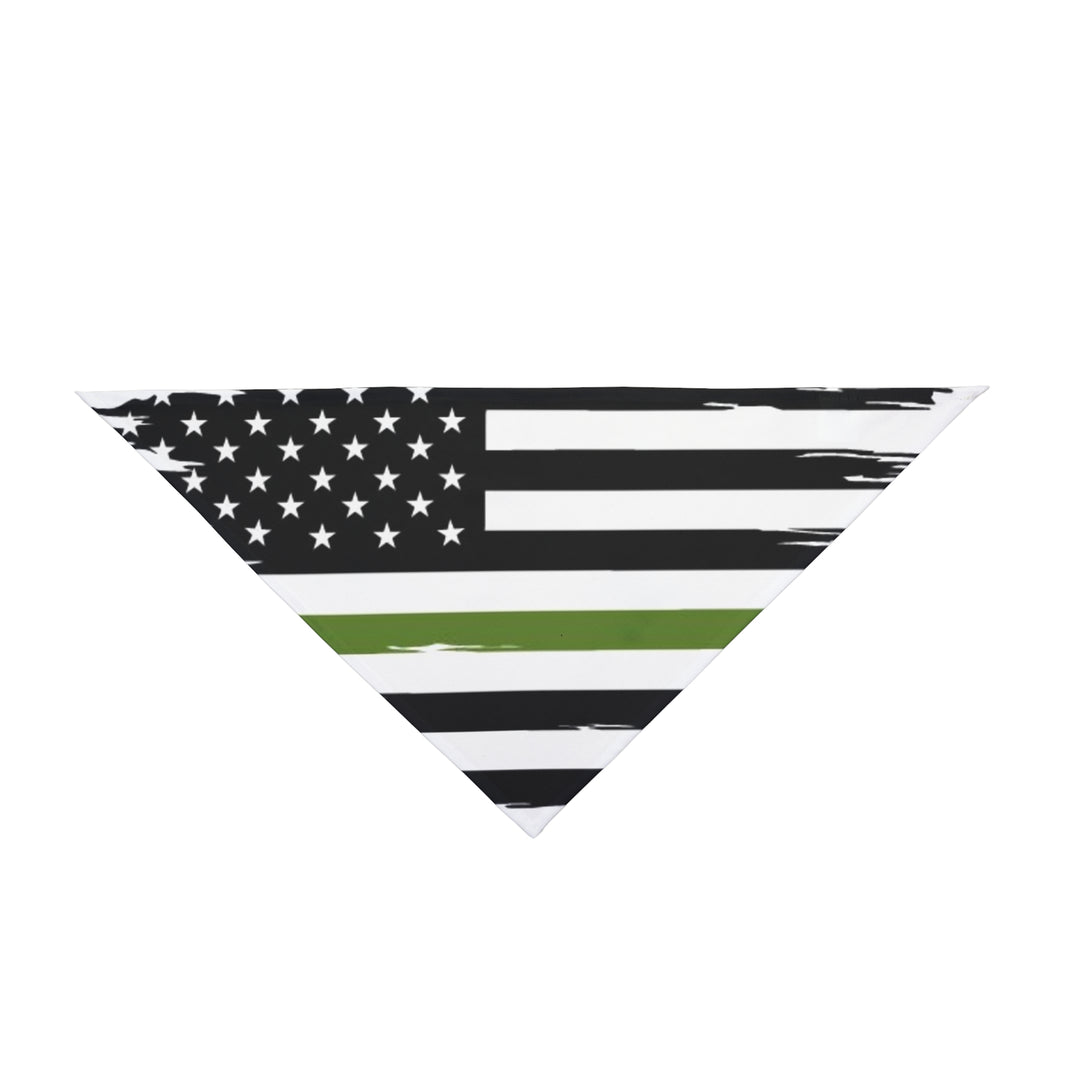 image Thin Green Line Flag Dog Bandana