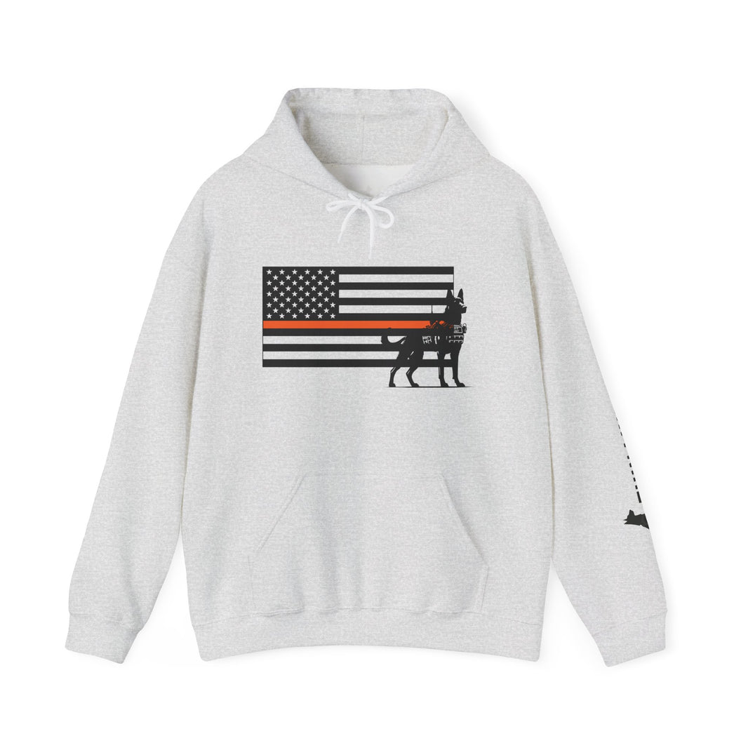 image Search & Protect K9 Hoodie – Thin Orange Line