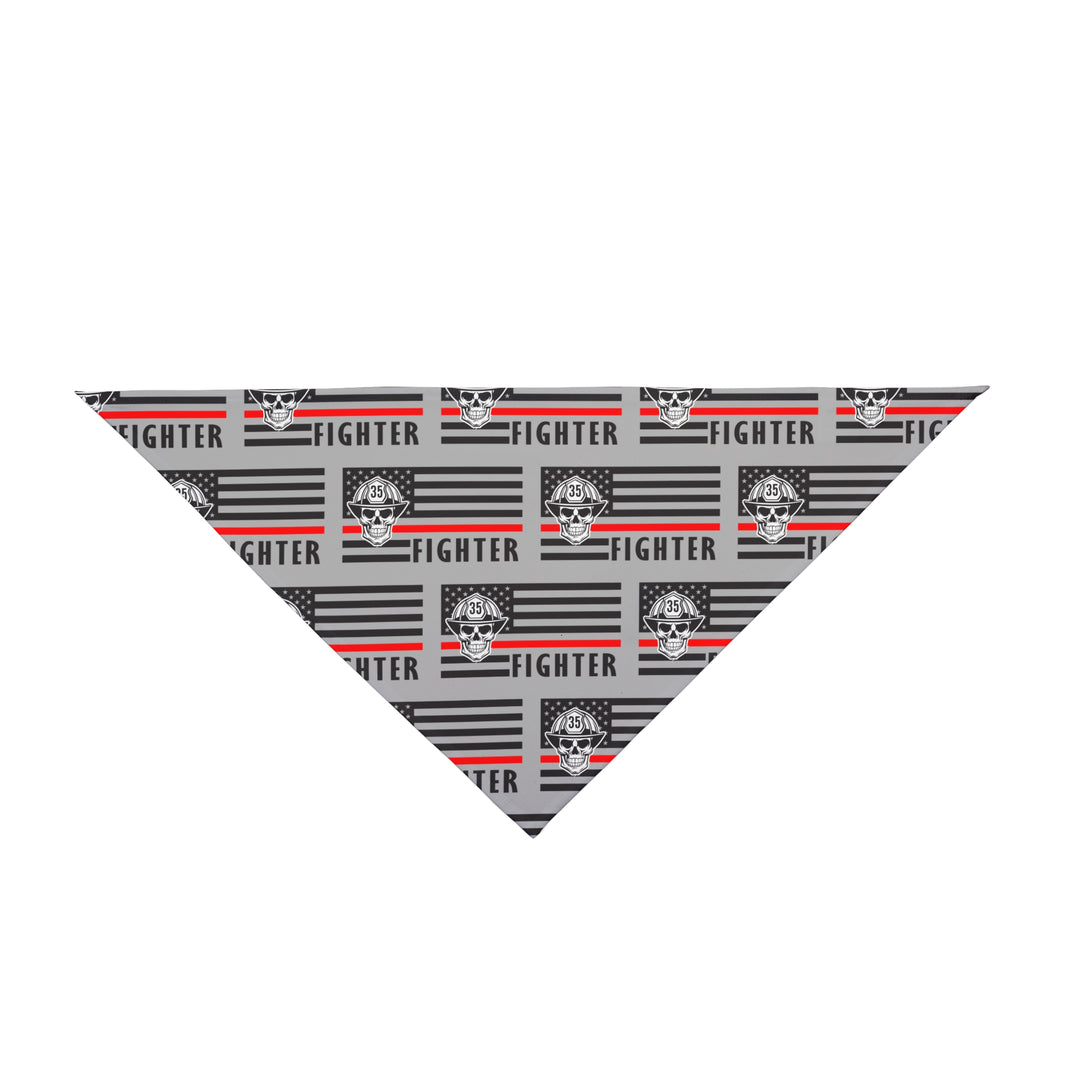 image Thin Red Line Flag Dog Bandana | I Heart Fire Fighters | Pet Accessories | Support Fire K9 | Fire Fighter Gift
