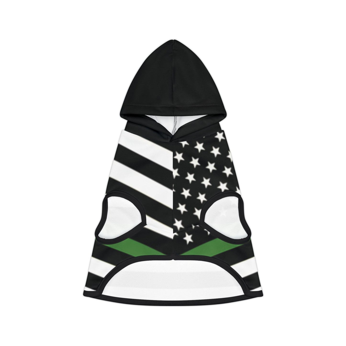 Thin Green Line Flag Pet Hoodie for Federal Agents, Support Our Border Patrol Sweatshirt, Border Agent K9 Jacket, Patriotic Dog Apparel,