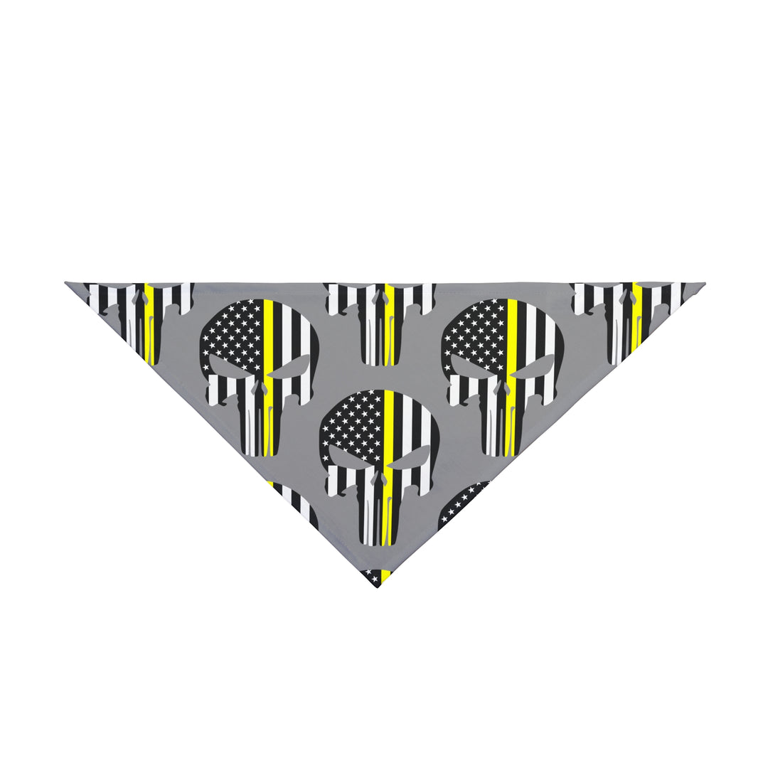 Punisher Thin Gold Line Dog Bandana
