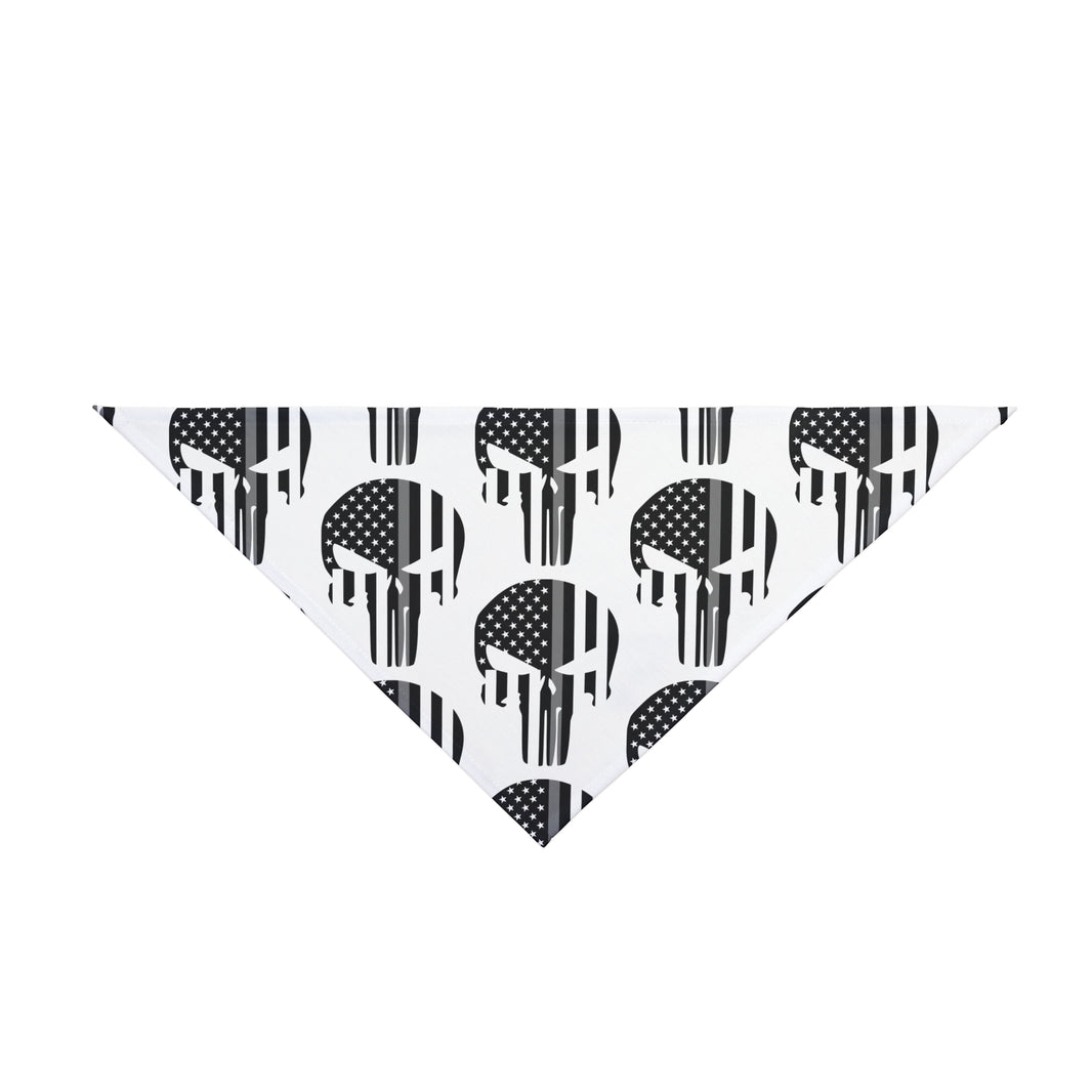 Thin Silver Line Flag Punisher Dog Bandana