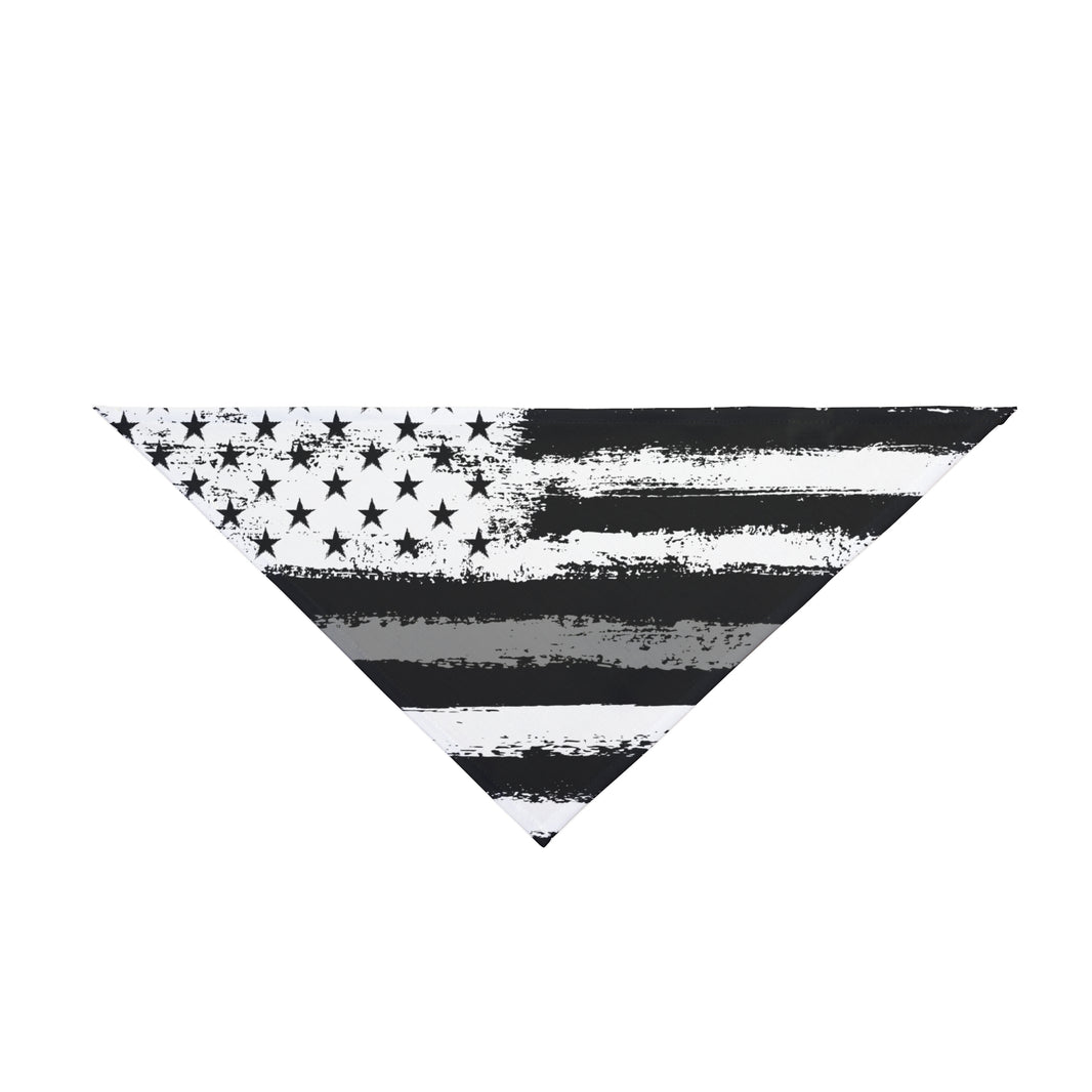 Corrections Thin Silver Line Flag Dog Bandana