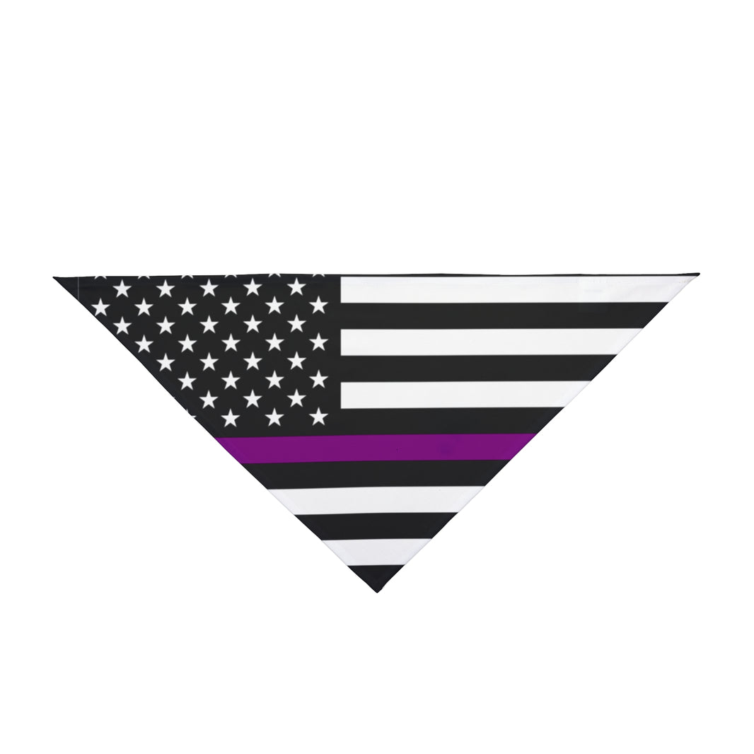 image Thin Purple Line Dog Bandana – Silent Watchdog Style
