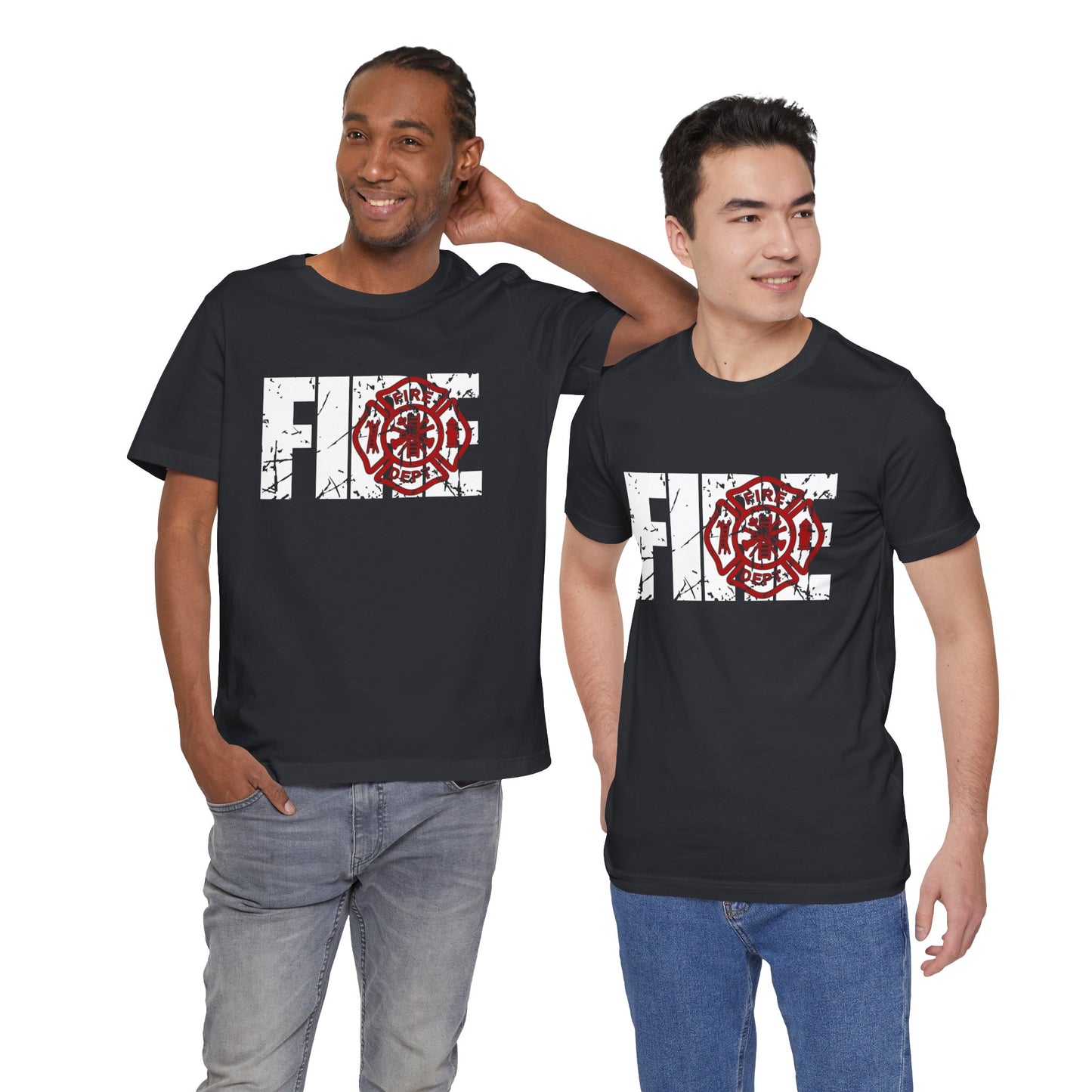 Firefighter Maltese Cross Unisex Tee, Thin Red Line Shirt, Firefighter Gifts, First Responder Apparel, Firefighter Proud T-Shirt