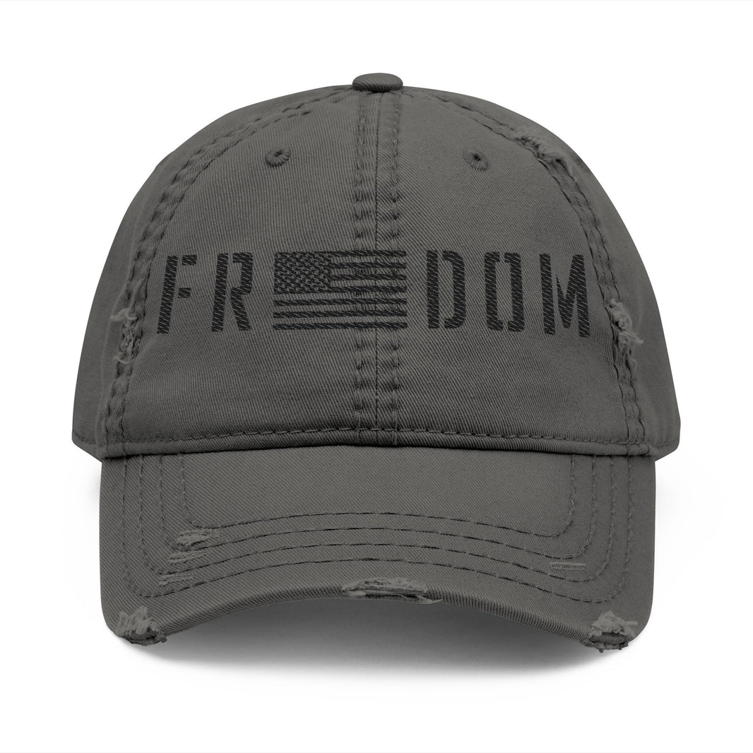 image Distressed Freedom Hat, Vintage Cap