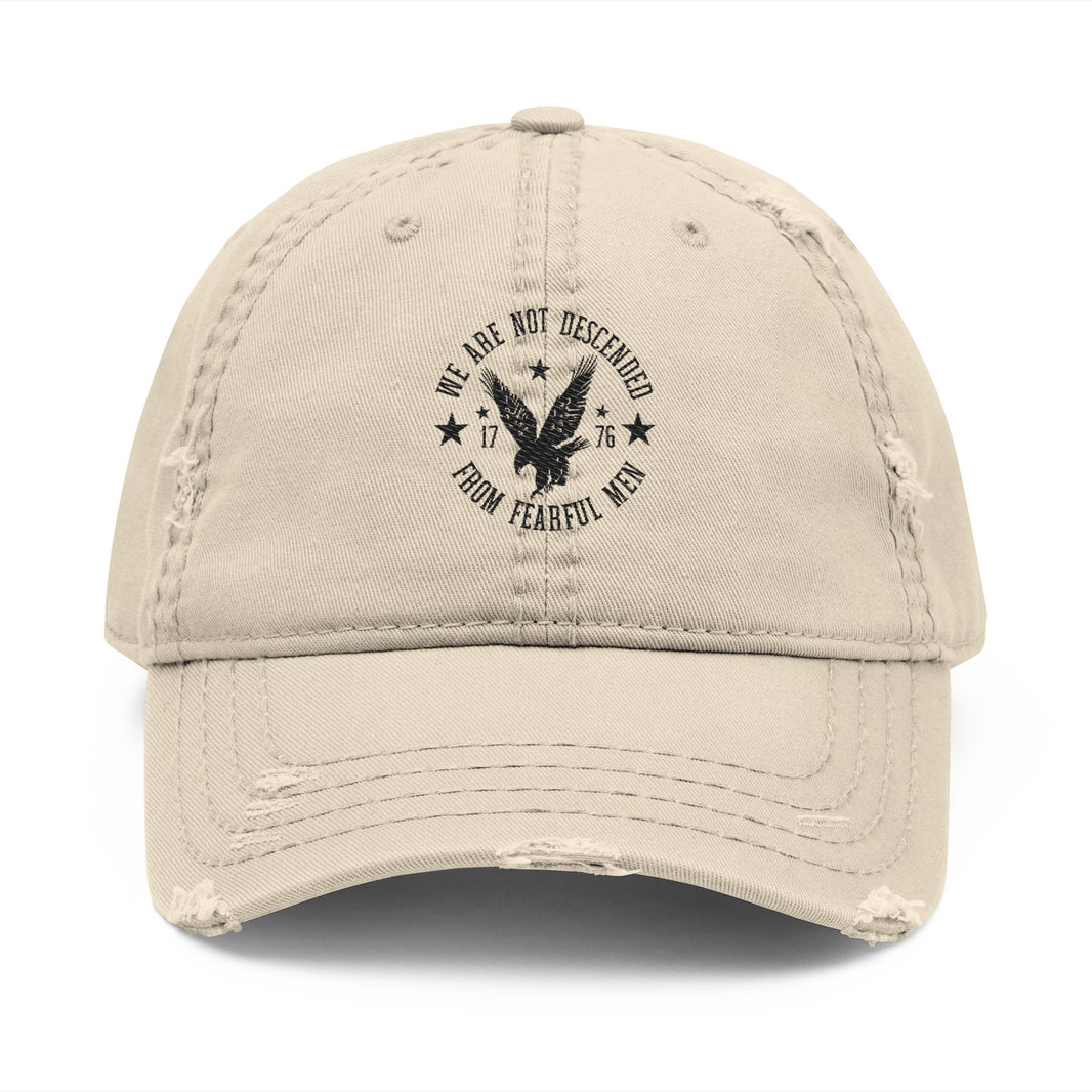 Embroidered Hat - 'We Are Not Descended from Fearful Men' Design