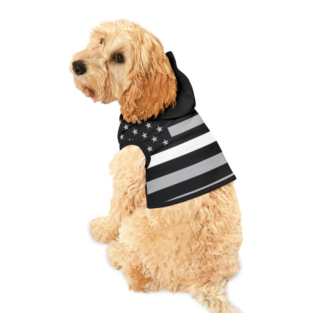 Thin White Line Flag Dog Hoodie