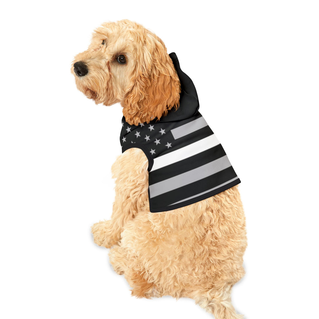 Thin White Line Flag Dog Hoodie