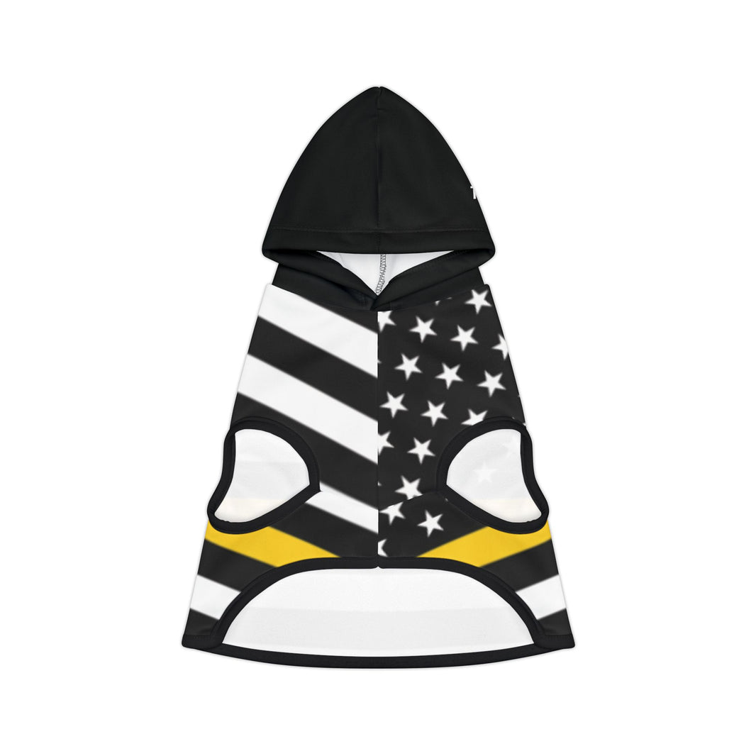 image K9 Dispatcher Support Hoodie – Thin Gold Line Flag Design