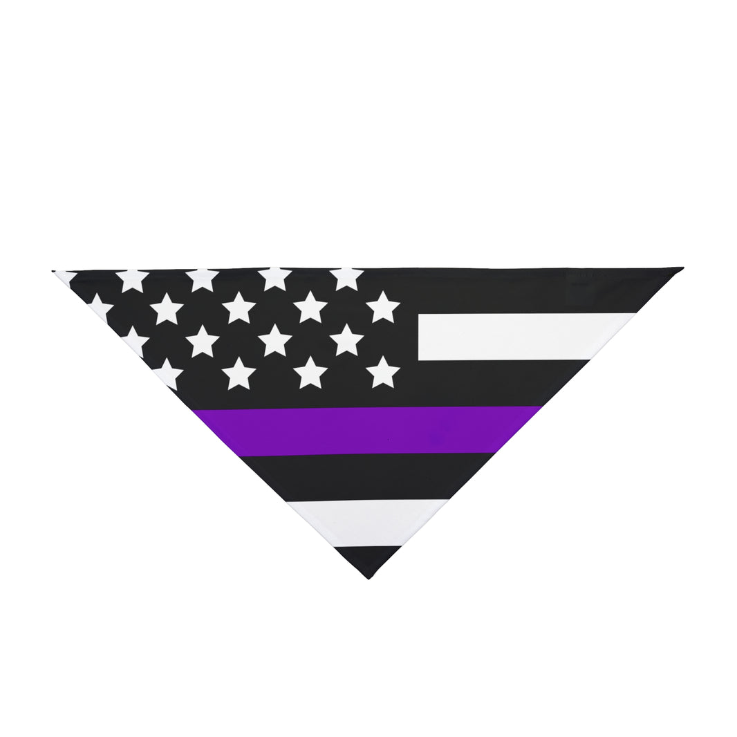 image Security Thin Purple Line Flag Dog Bandana