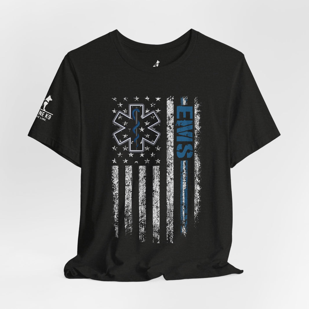 EMS American Flag T-Shirt - Thin White Line