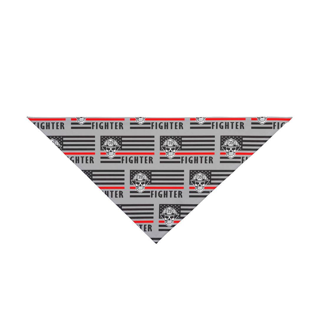 Thin Red Line Flag Dog Bandana | I Heart Fire Fighters | Pet Accessories | Support Fire K9 | Fire Fighter Gift