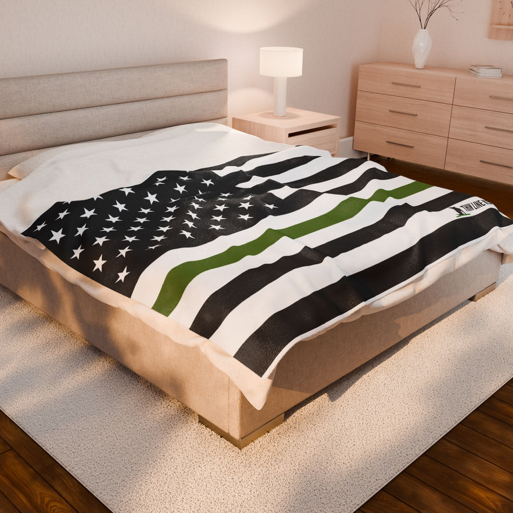 Thin Green Line flag blanket