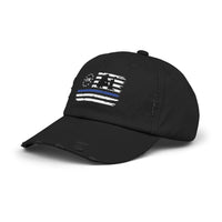 Distressed 1776 Thin Blue Line Flag Cap