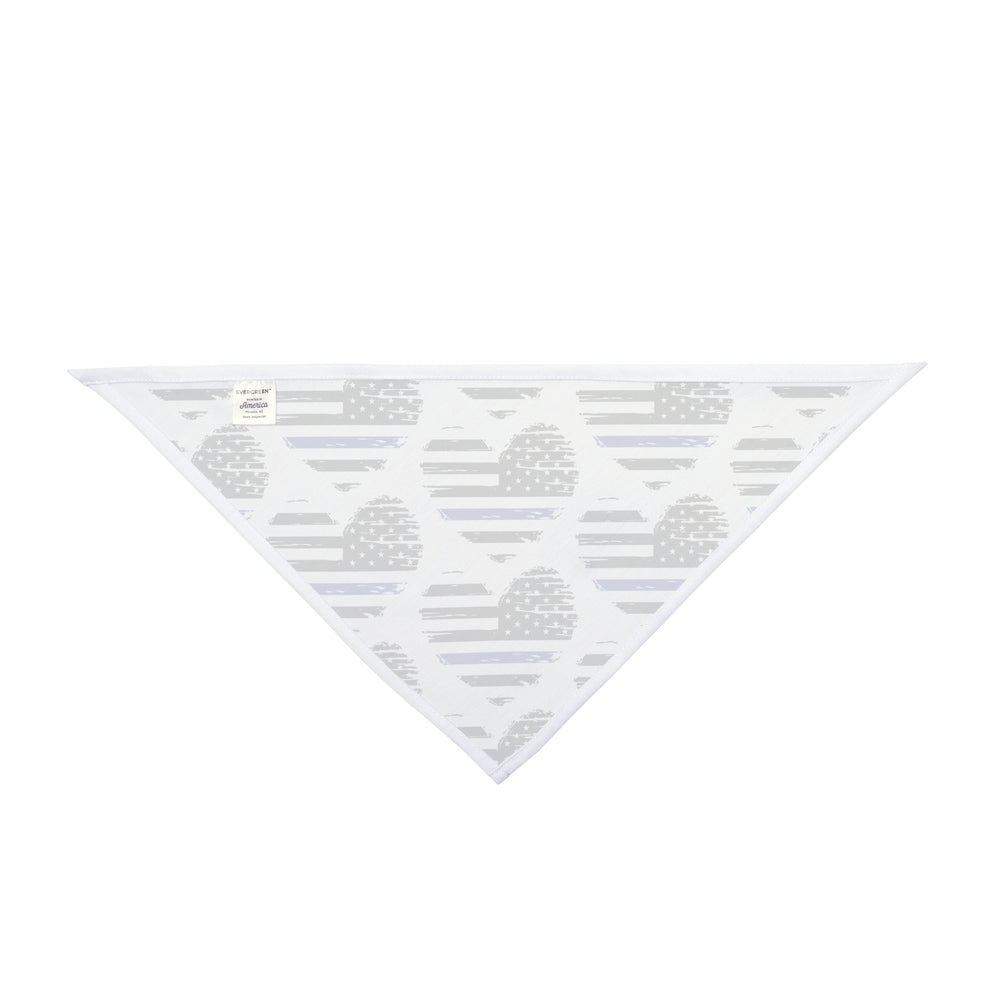 Thin Blue Line Flag Heart Dog Bandana