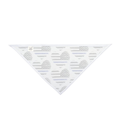 Thin Blue Line Flag Heart Dog Bandana