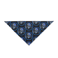 Thin White Line Flag Skull and Star of Life Dog Bandana