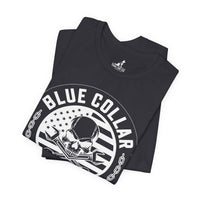 Blue Collar Proud – Skull & Wrenches Flag Tee
