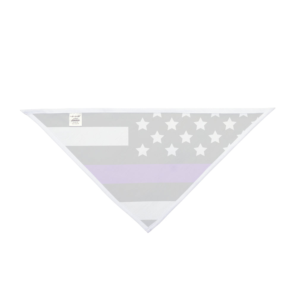 Security Thin Purple Line Flag Dog Bandana