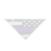 Security Thin Purple Line Flag Dog Bandana