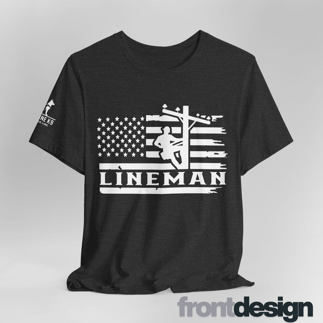 Lineman Flag Tee – High Voltage Hero Edition