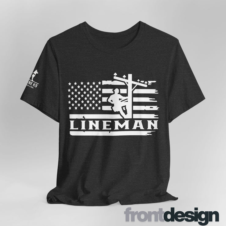 Lineman Flag Tee – High Voltage Hero Edition