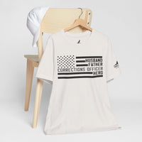 Husband. Father. Corrections Officer. Hero. – Patriotic Flag Design