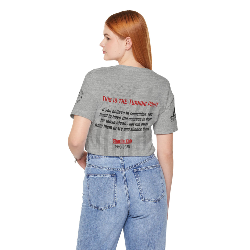 Charlie Kirk Memorial Tee – “This Is the Turning Point”