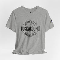 “Fuck Around and Find Out” Surveillance T-shirt with Thin Purple Line K9 Logo