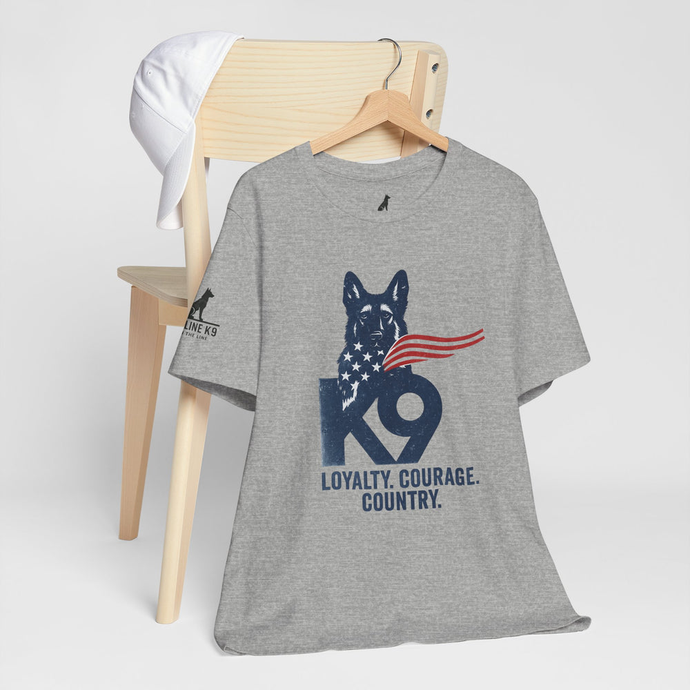 K9 Working Dog American Flag T-shirt