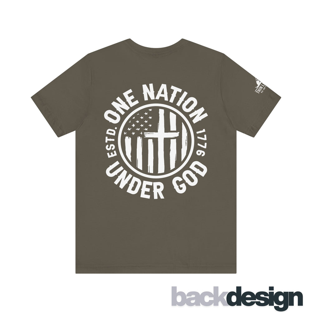 One Nation Under God Tshirt | American Flag and Cross