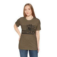 Lineman Flag Tee – High Voltage Hero Edition