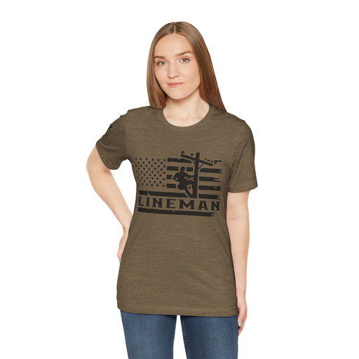 Lineman Flag Tee – High Voltage Hero Edition