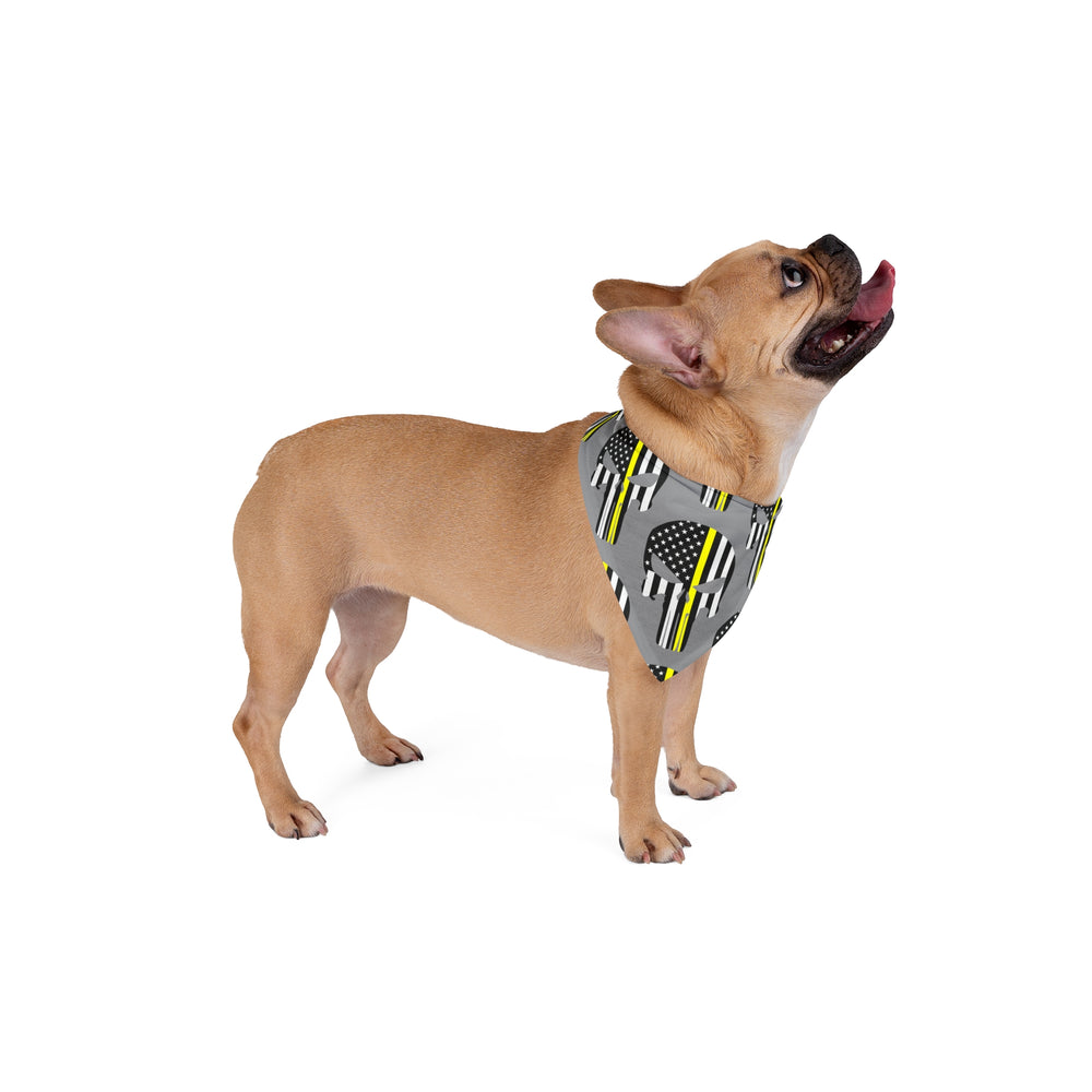 Punisher Thin Gold Line Dog Bandana